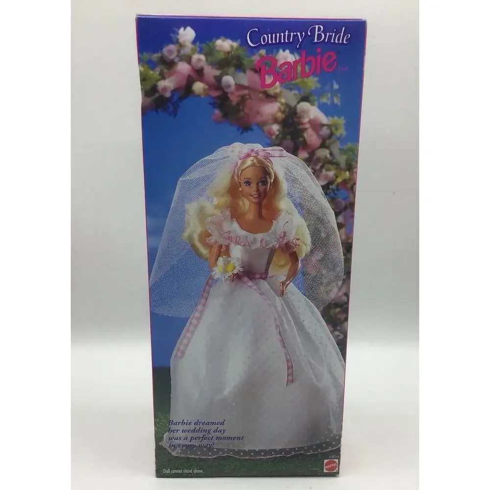 1994 Country Bride Barbie NRFB Vintage Special Edition Blonde Bridal Doll Mattel